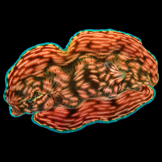 WYSIWYG Derasa Clam — 3.5 inches — Oct 10 #10 on black background